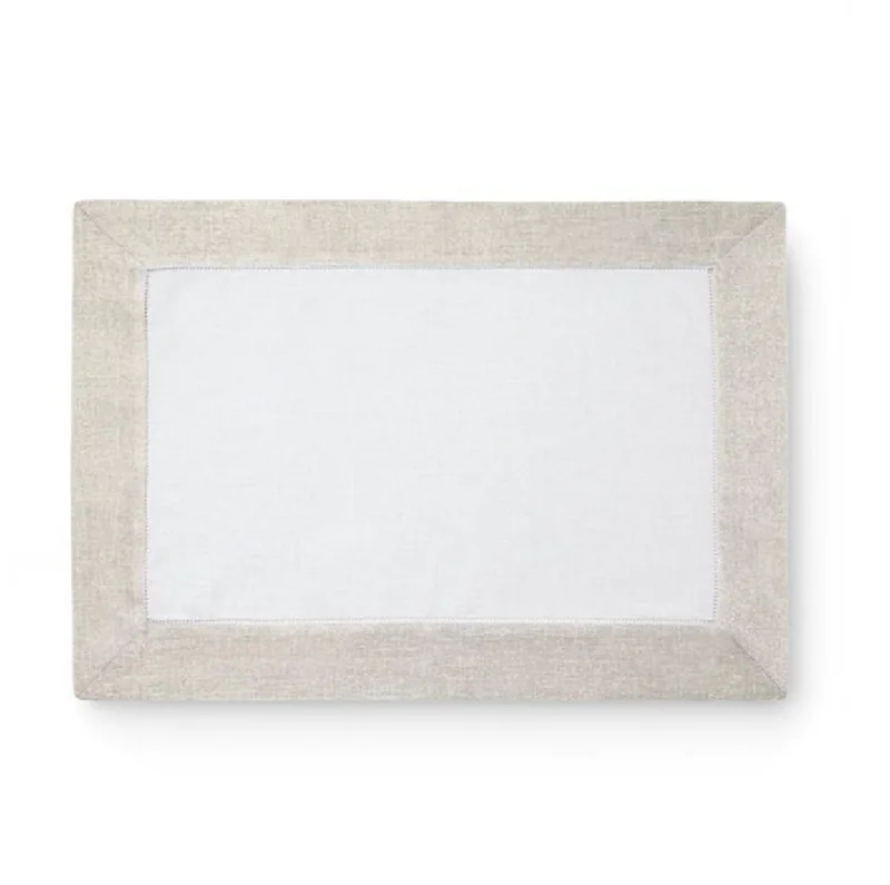 Filetto Placemats, White/Gold, Set of 4