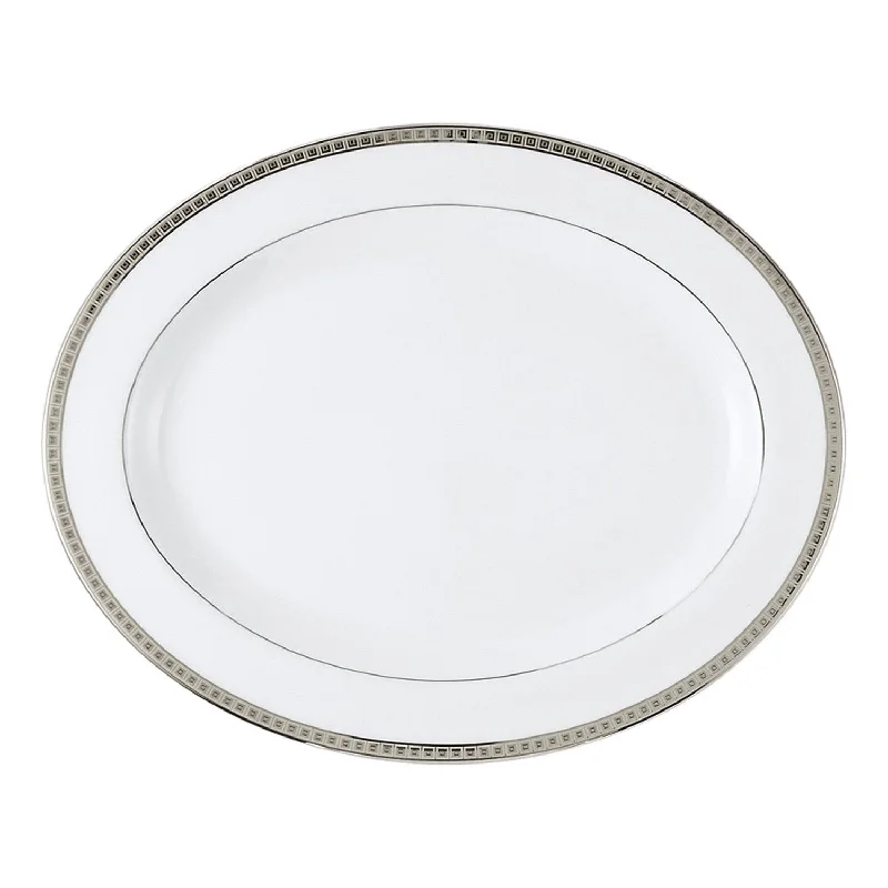 Athena Platinum Oval Platter, 17"