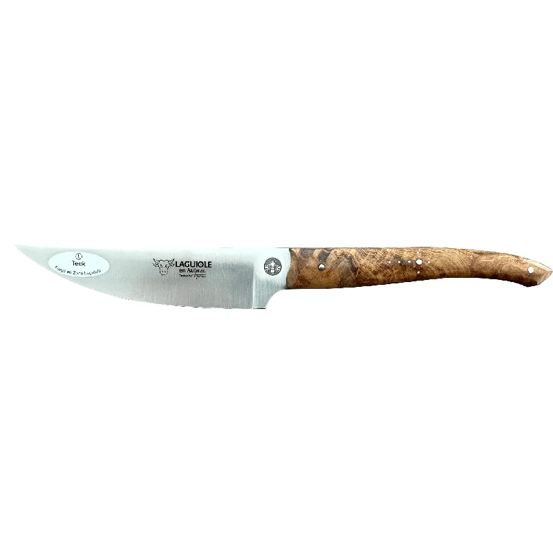 Laguiole en Aubrac Handcrafted Gourmet Paring Knife with Teak Wood Handle