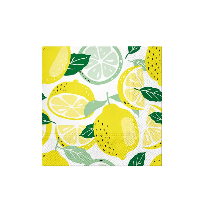 PAW Everyday 3ply Paper Napkin 20 Pack Tasty Lemons