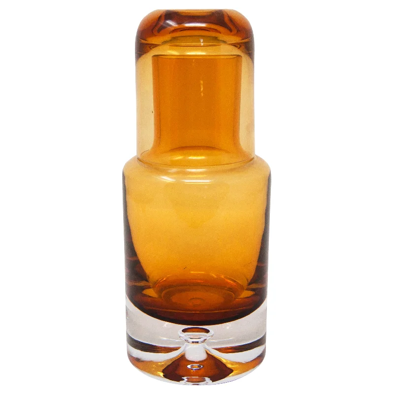 Amber Glass Water Carafe Set