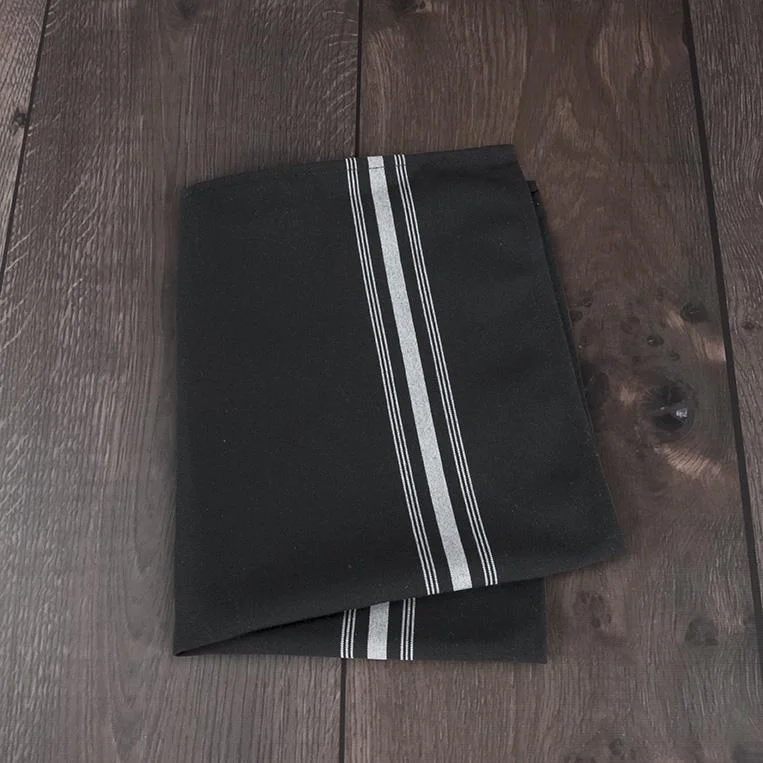 Black w/ White Stripe