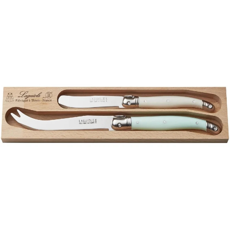 Laguiole Andre Verdier Debutant St Tropez Cheese Knife Set of 2