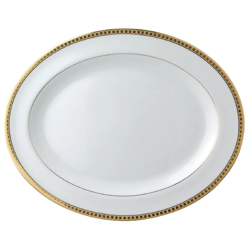 Athena Gold Oval Platter, 17"