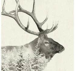 Majestic Elk (Beverage Napkin)