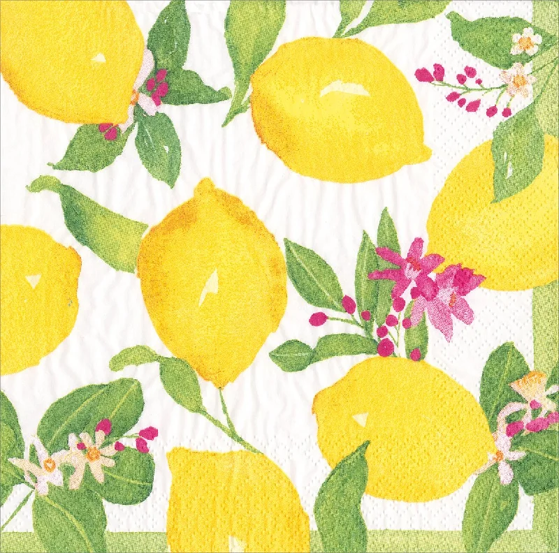 Limoncello Cocktail Napkin by Caspari