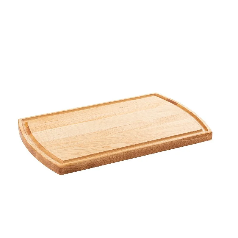 Maple Service Cutting Board with Juice Groove (14" Length) - 14" L x 8.75" W x 0.75" D