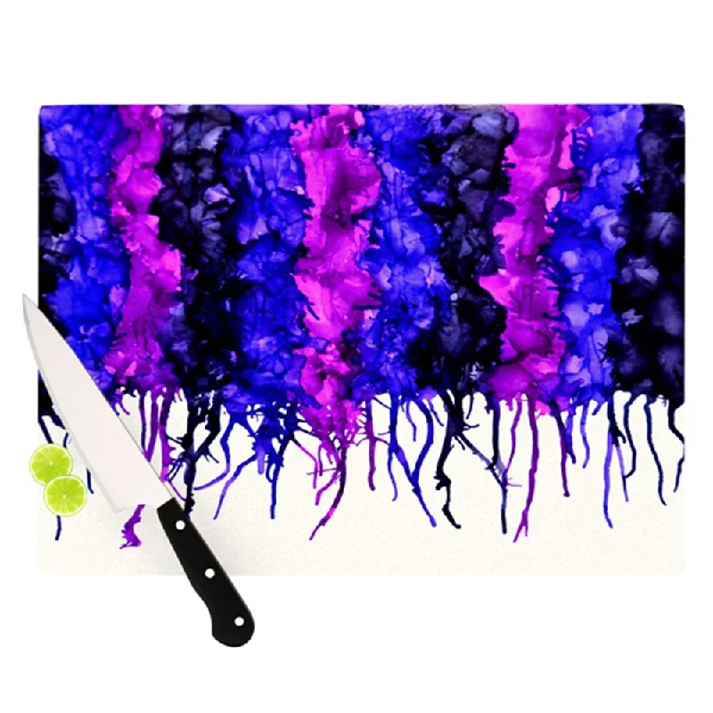 KESS InHouse Claire Day 'Drops' Purple Cutting Board