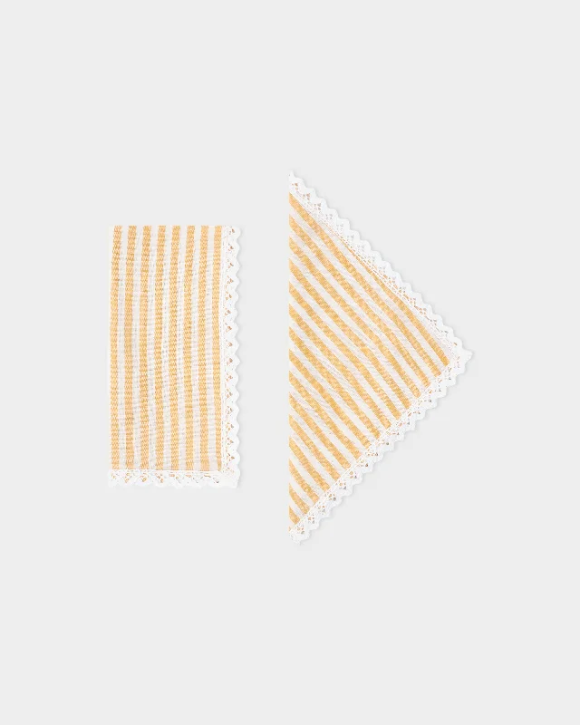 Striped Napkins, Yellow (Set of 4)