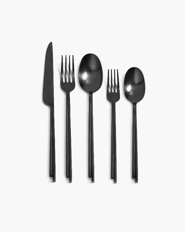 Cutlery set in giftbox 5 pcs black Dune