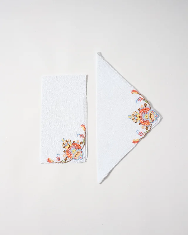 Benaki Hand-Painted Linen Napkin