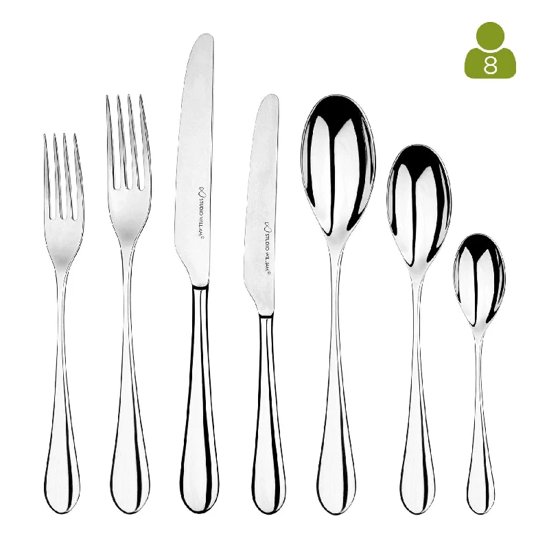 Studio William Mulberry Mirror 56 Piece, 8 Person Cutlery Set