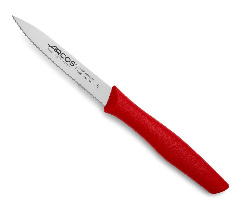 Arcos Nova Serrated Peeling Knife - Red, 100mm