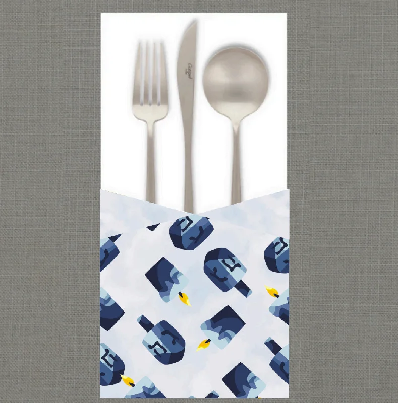 Seamless Dreidel Art Cutlery Pouch