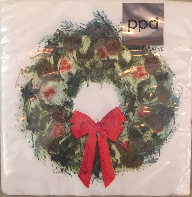 Winter Wreath (Beverage Napkin)