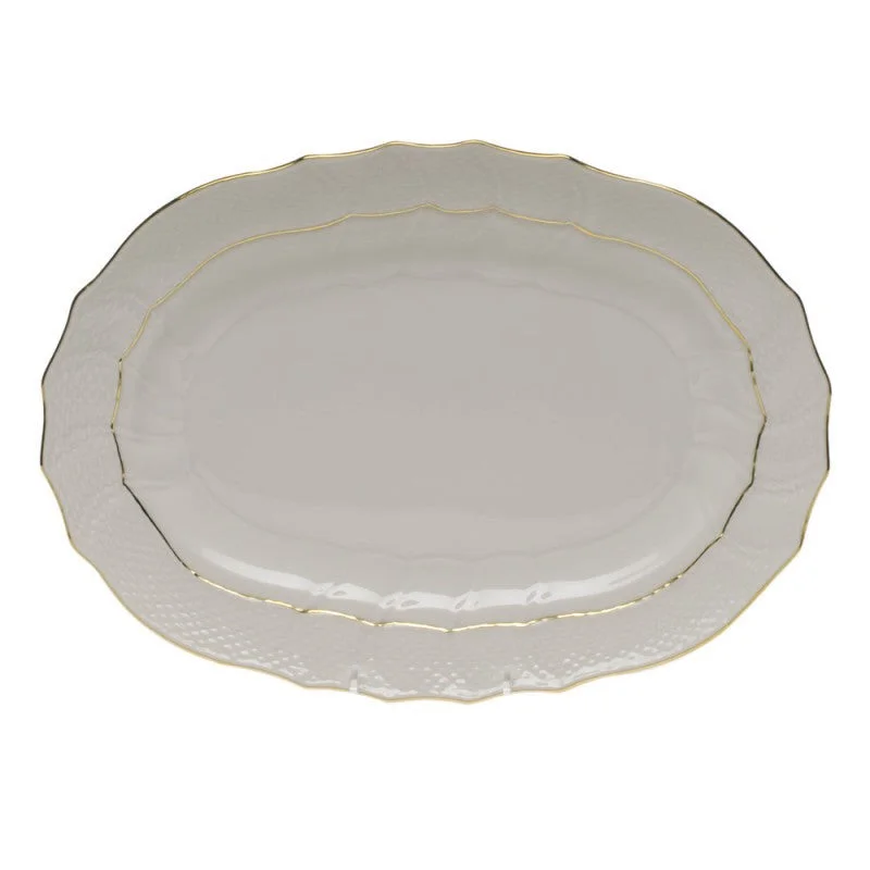 Golden Edge Oval Platter, Small