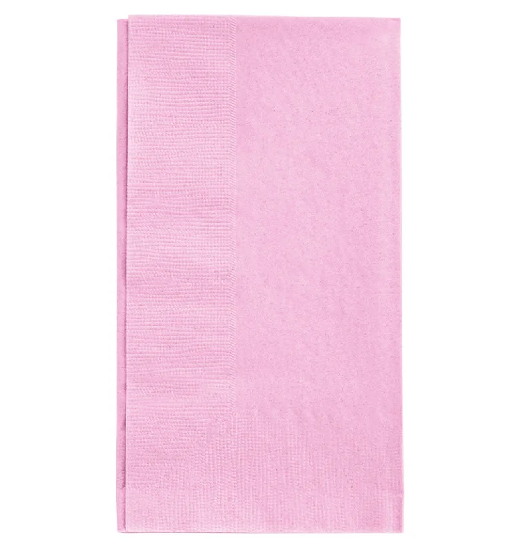 BarConic® 15” x 17” 2-PLY Colored Paper Dinner Napkins – PINK – Pack of 100