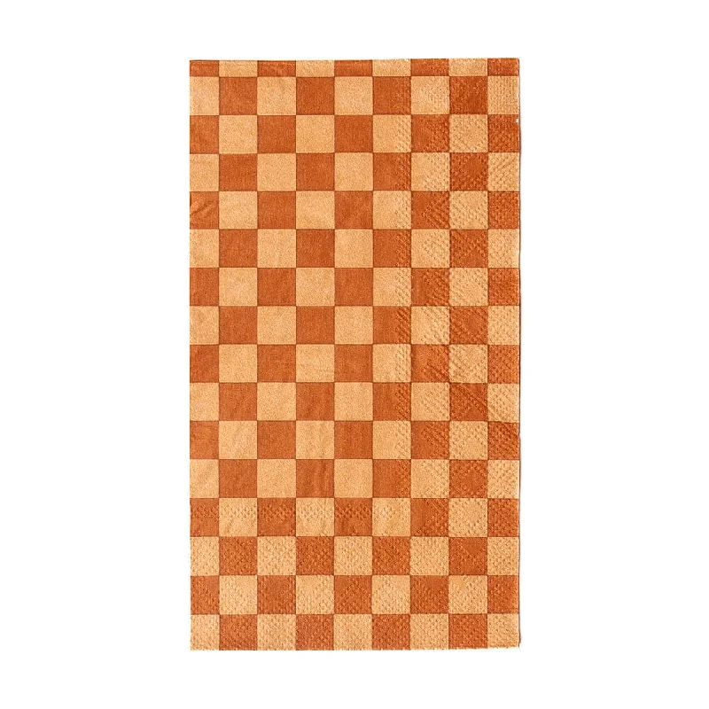 Check It! Café Con Leche Check Guest Napkins