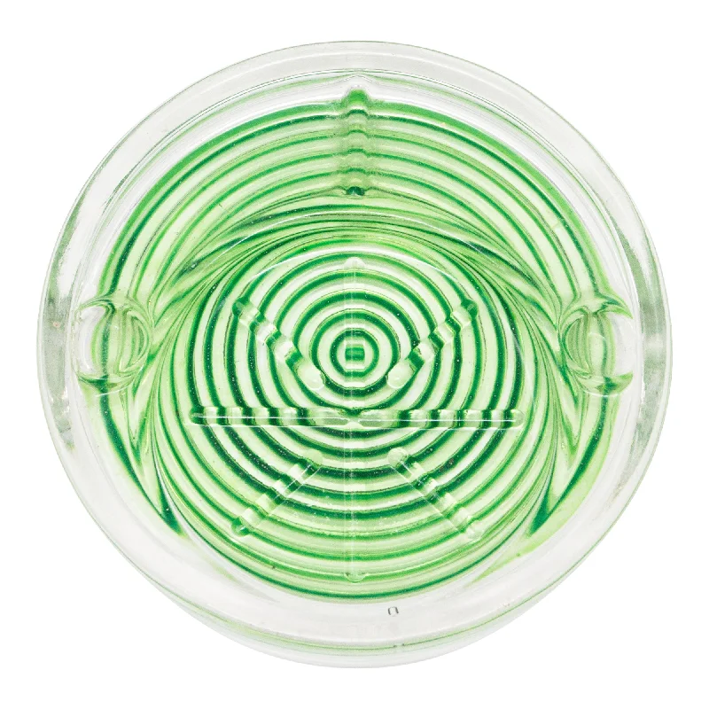 Green Glass Bottoms Up Jigger Coaster