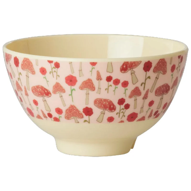 Rice Melamine Bowl with Pink Happy Forest Print - Small - 300 ml