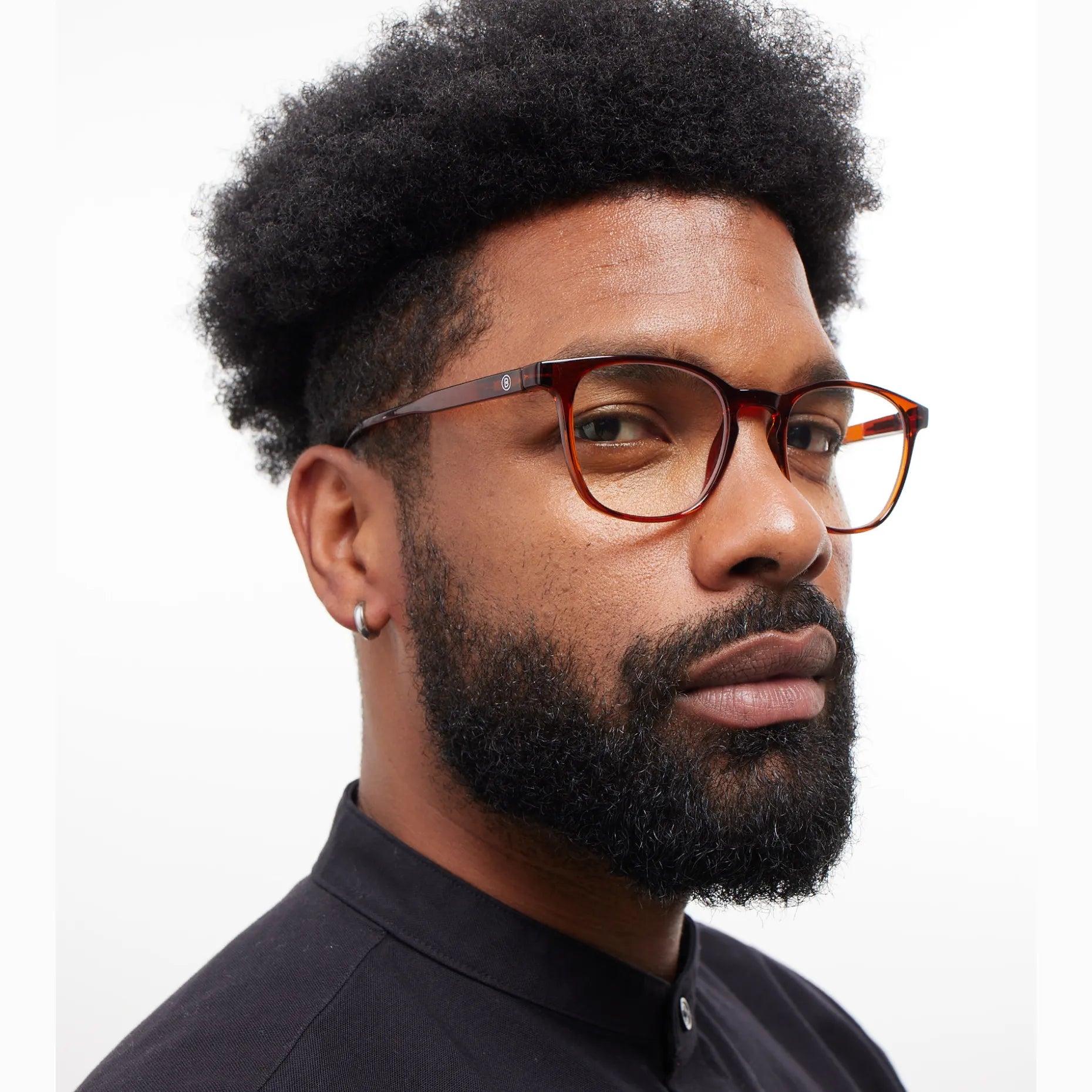 Dalston Glossy Screen Glasses - Intense Rust