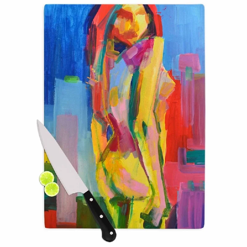 KESS InHouse Cecibd 'Violeta' Red Painting Cutting Board