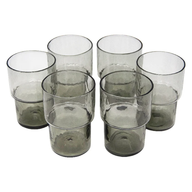 Stackable Smoke Glass Tumblers