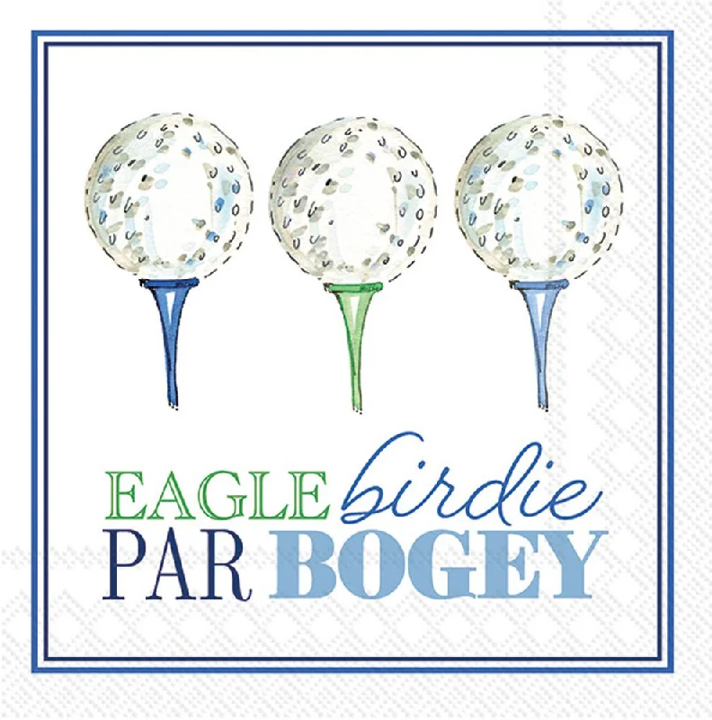 Eagle Birdie Par Bogey Cocktail Napkin by Boston International