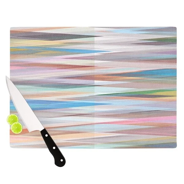 Kess InHouse Mareike Boehmer Nordic Combination II Rainbow Abstract Tempered Glass Cutting Board