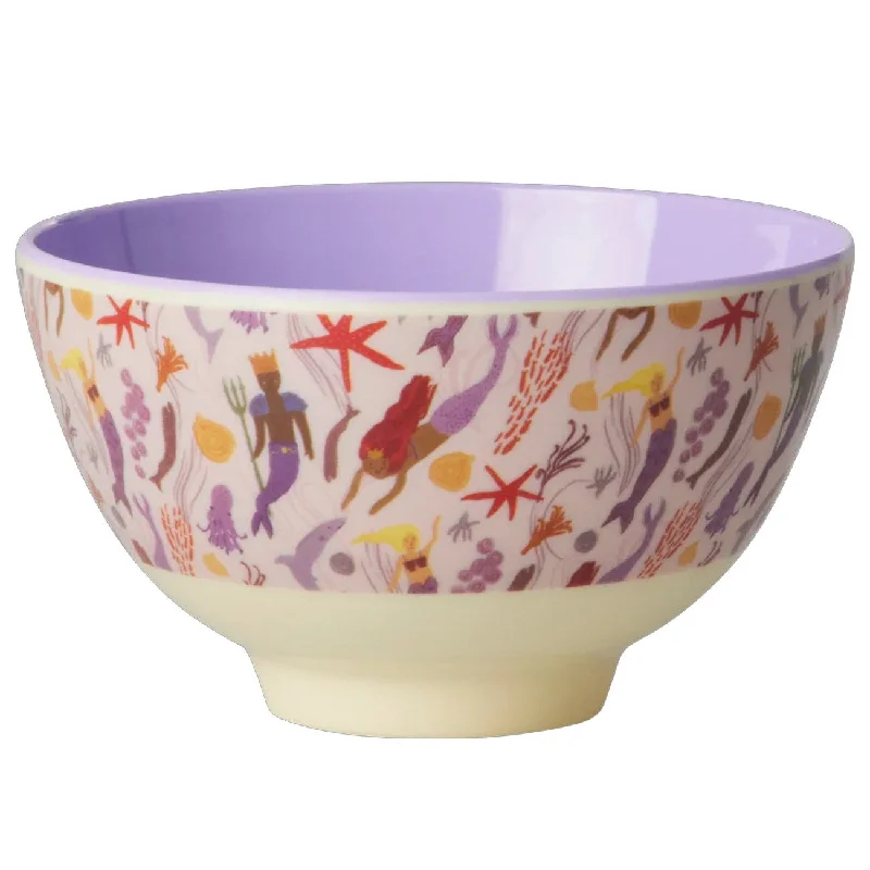 Rice Melamine Bowl with Mermaid Print - Small - 300 ml