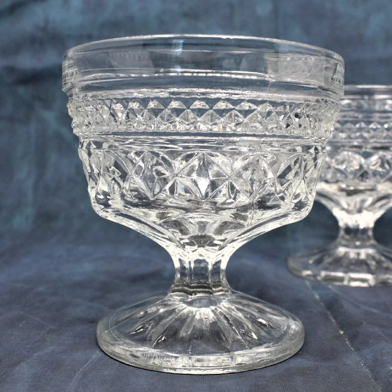 Champagne / Low Sherbet Glasses, Anchor Hocking, Wexford, Set of 4, Vintage, SOLD