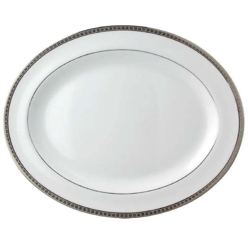 Athena Platinum Oval Platter, 15"