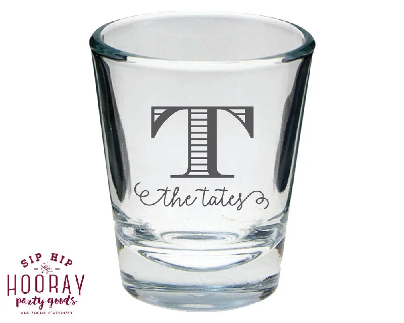 Custom Monogram Shot Glasses Design #1478