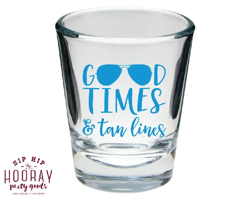 Good Times & Tan Lines Beach Shot Glasses #1664