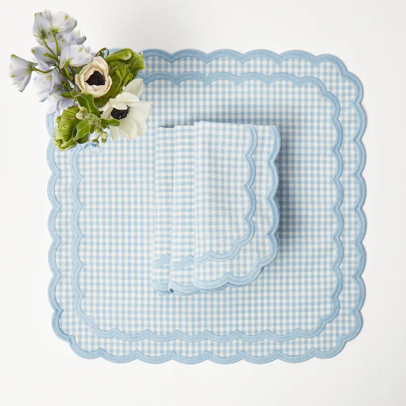 Isla Blue Gingham Napkins (Set of 4)