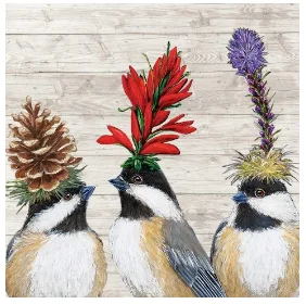 The Chickadee Sisters (Beverage Napkin)