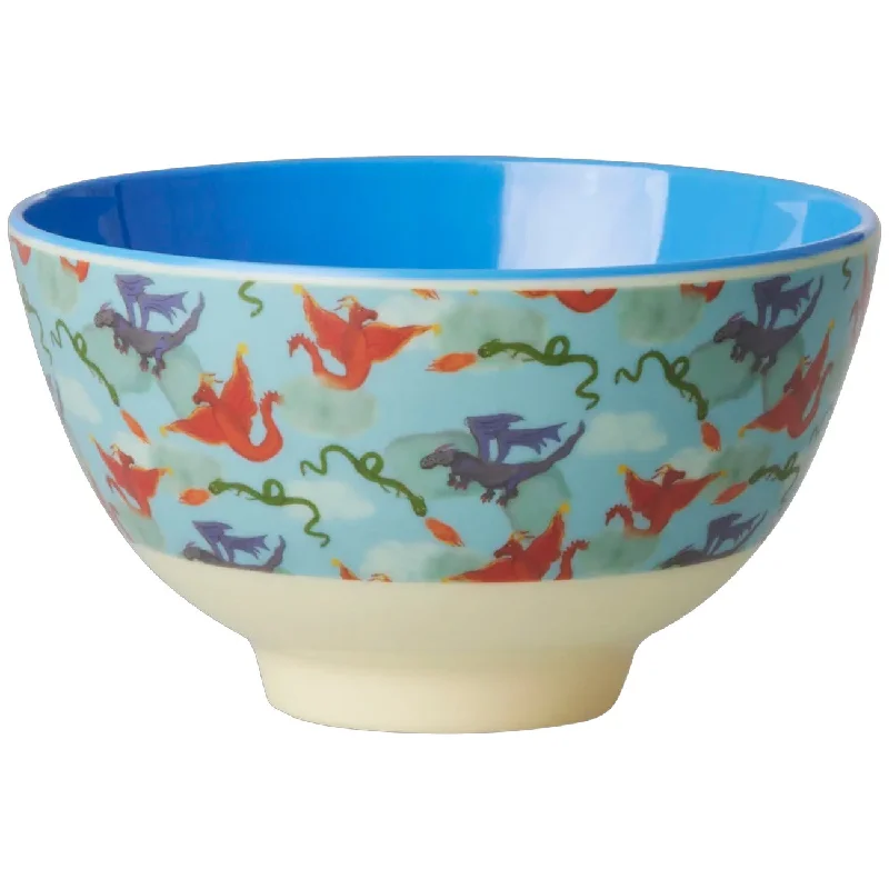 Rice Melamine Bowl with Dragon Print - Small - 300 ml