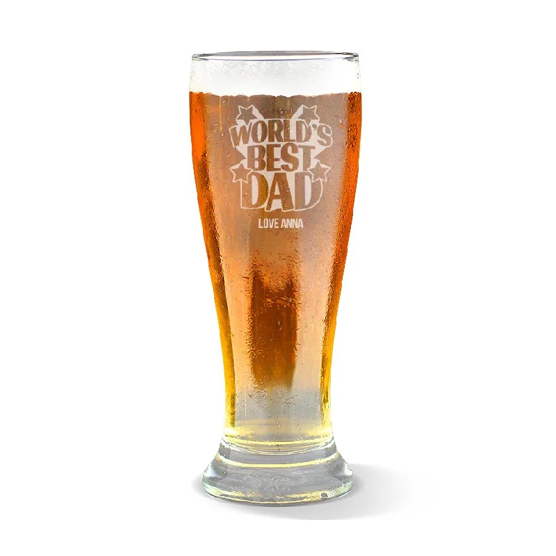 World's Best Dad Premium 425ml Beer Glass