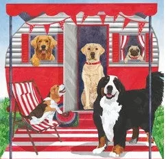 Camper Dogs (Beverage Napkin)