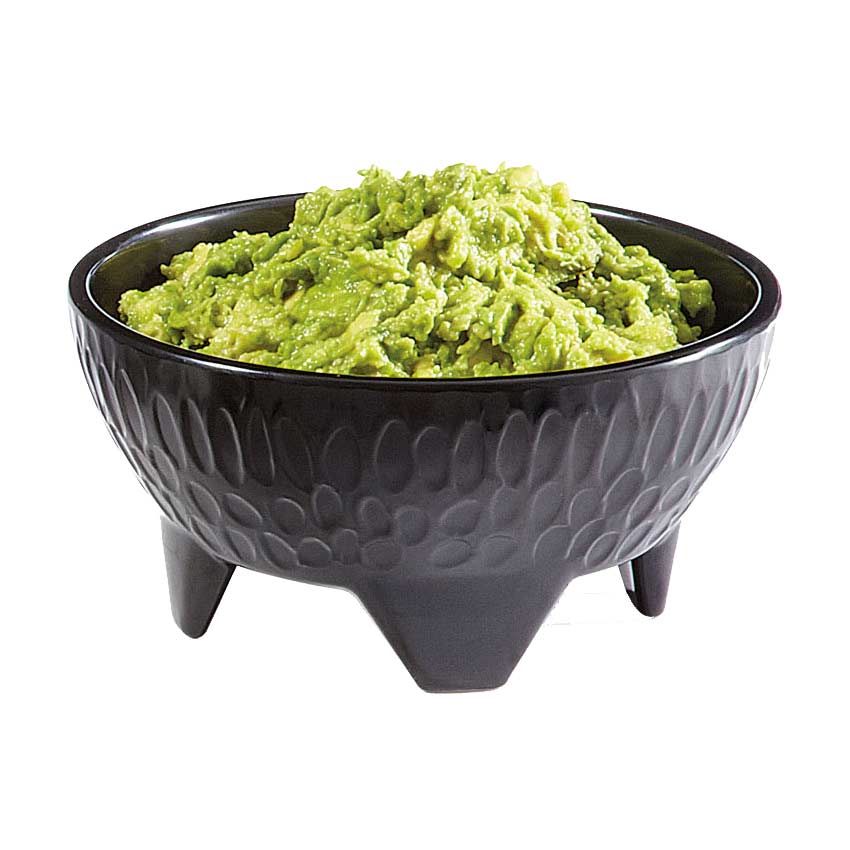 GET Melamine MOJ-802-BK Melamine Molcajete Salsa Dish, Black, 10 oz.