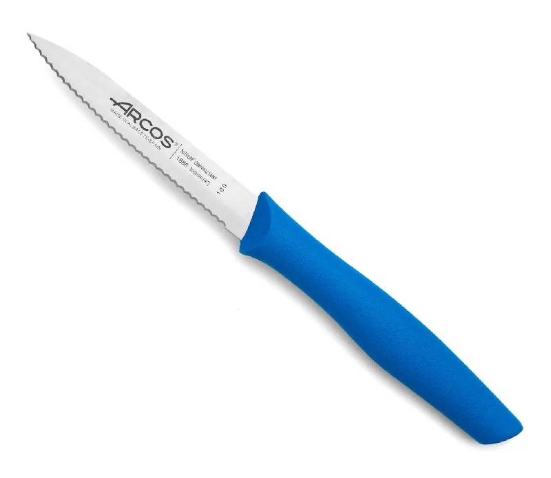 Arcos Nova Serrated Peeling Knife - Blue, 100mm