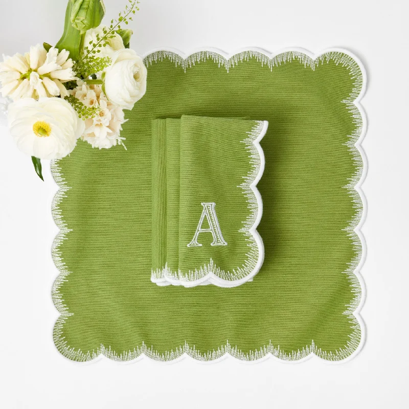 Apple Green Isabella Napkins (Set of 4)