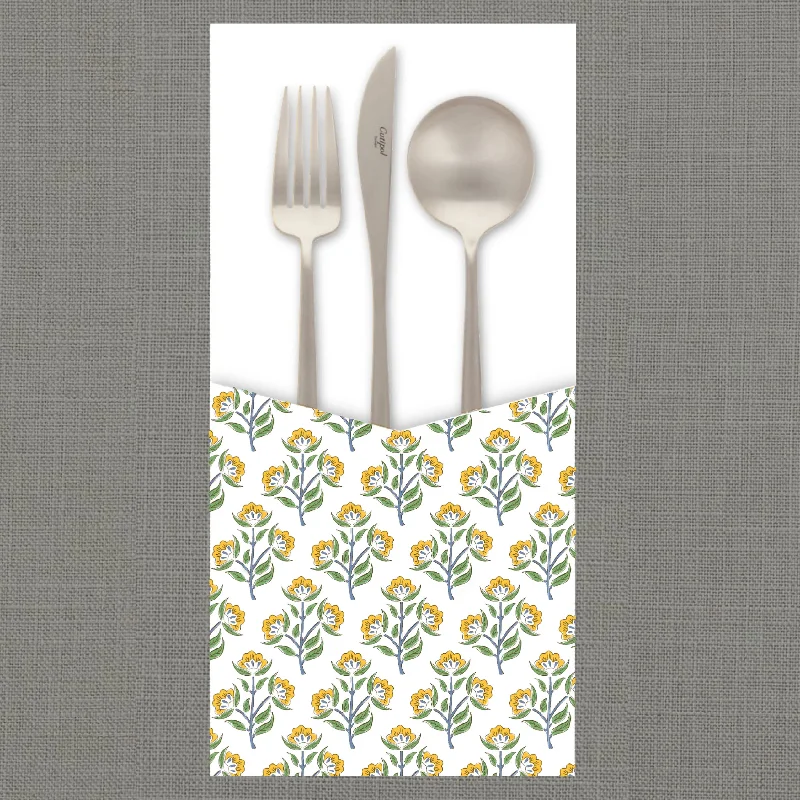 Yellow Flower Cutlery Pouch