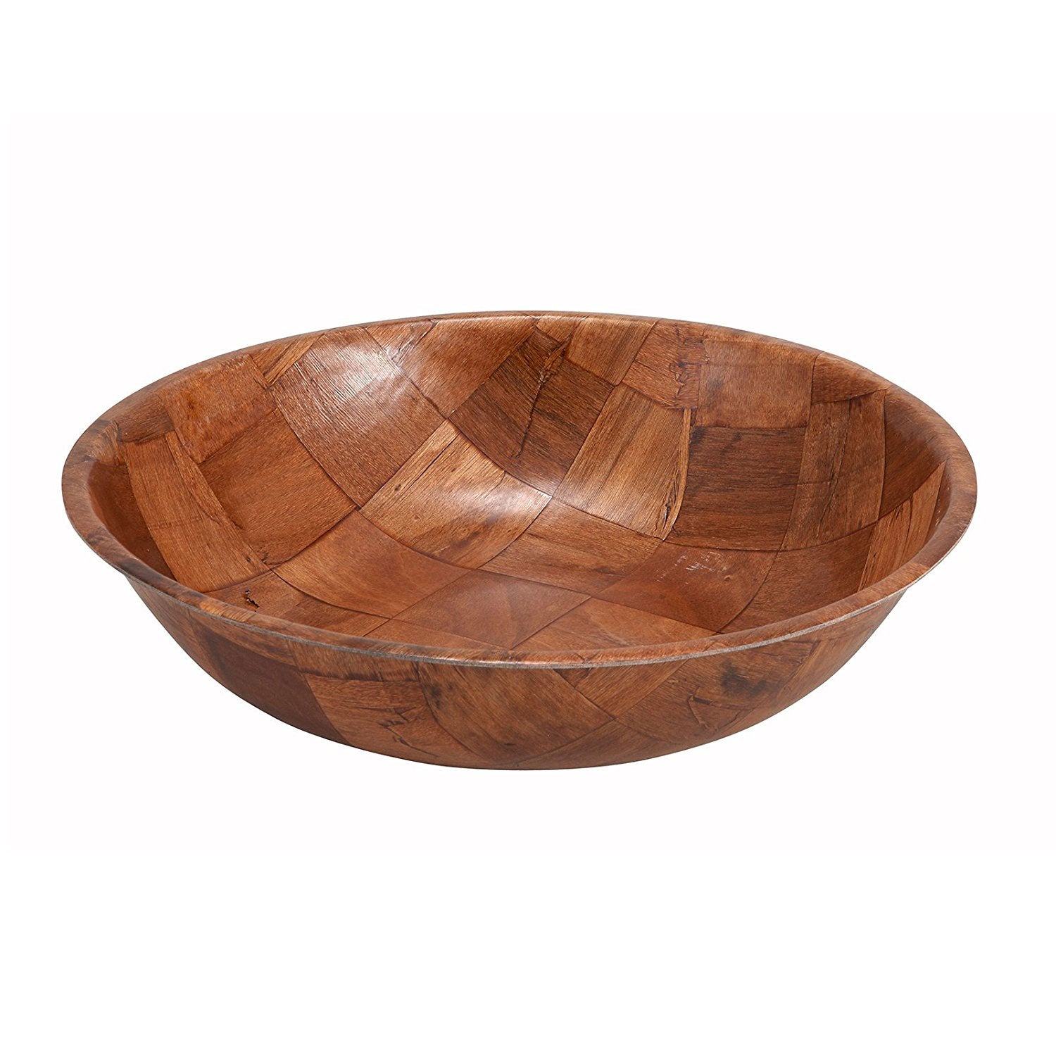 Woven Wood 10" Salad Bowl