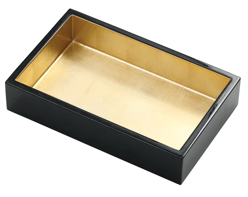 Caspari Black with Gold Interior Acrylic Tray