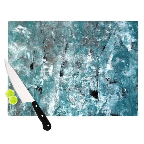 KESS InHouse CarolLynn Tice 'Shuffling' Teal Blue Cutting Board