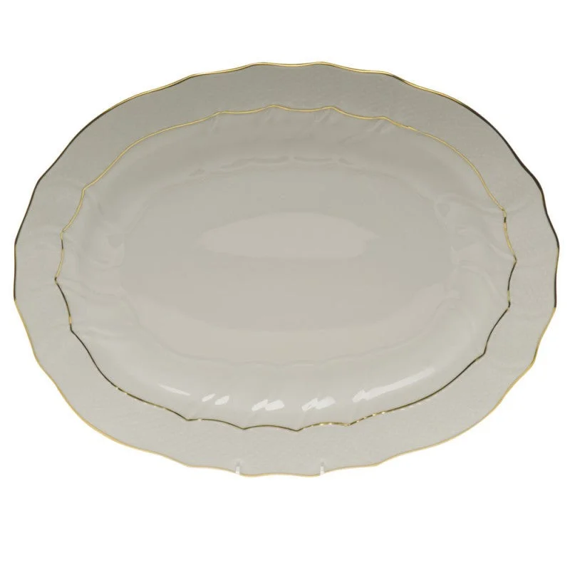 Golden Edge Oval Platter, Large