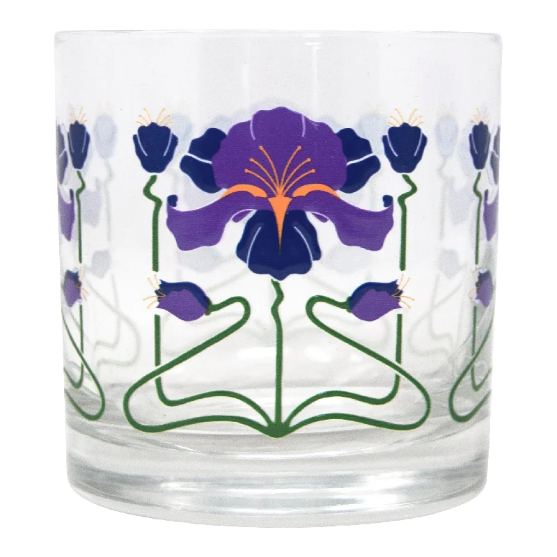 The Modern Home Bar Purple Iris Rocks Glass