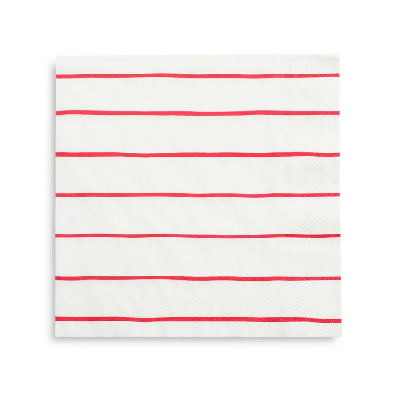 Candy Apple Frenchie Striped Large Napkins