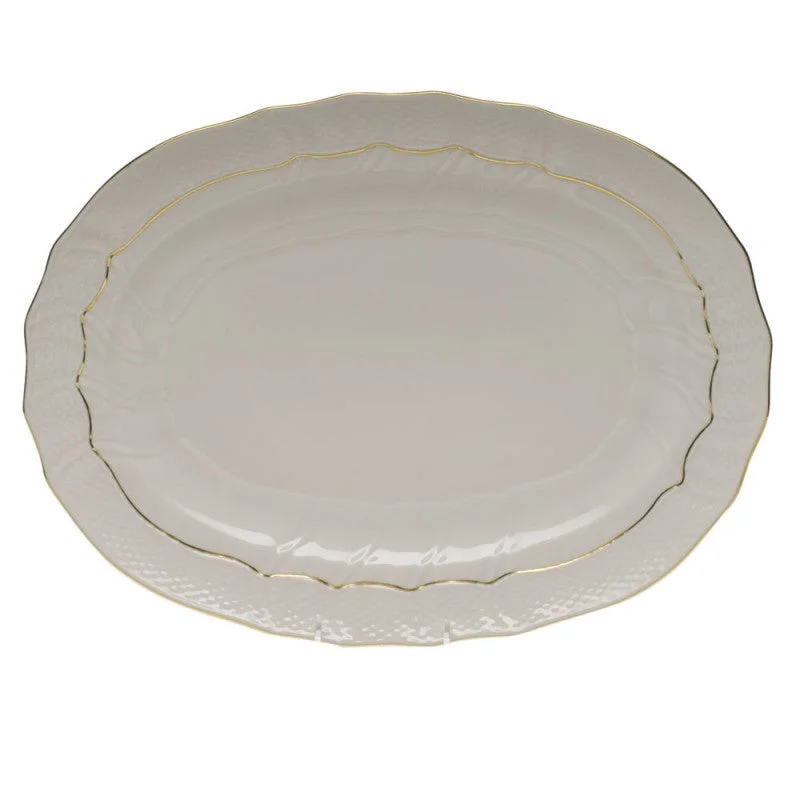 Golden Edge Oval Platter, Medium